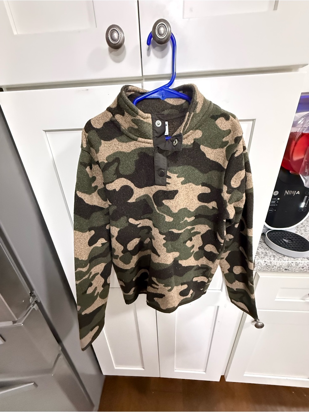 Old Navy Boys Camo Zip-Up Fleece - Green & Brown